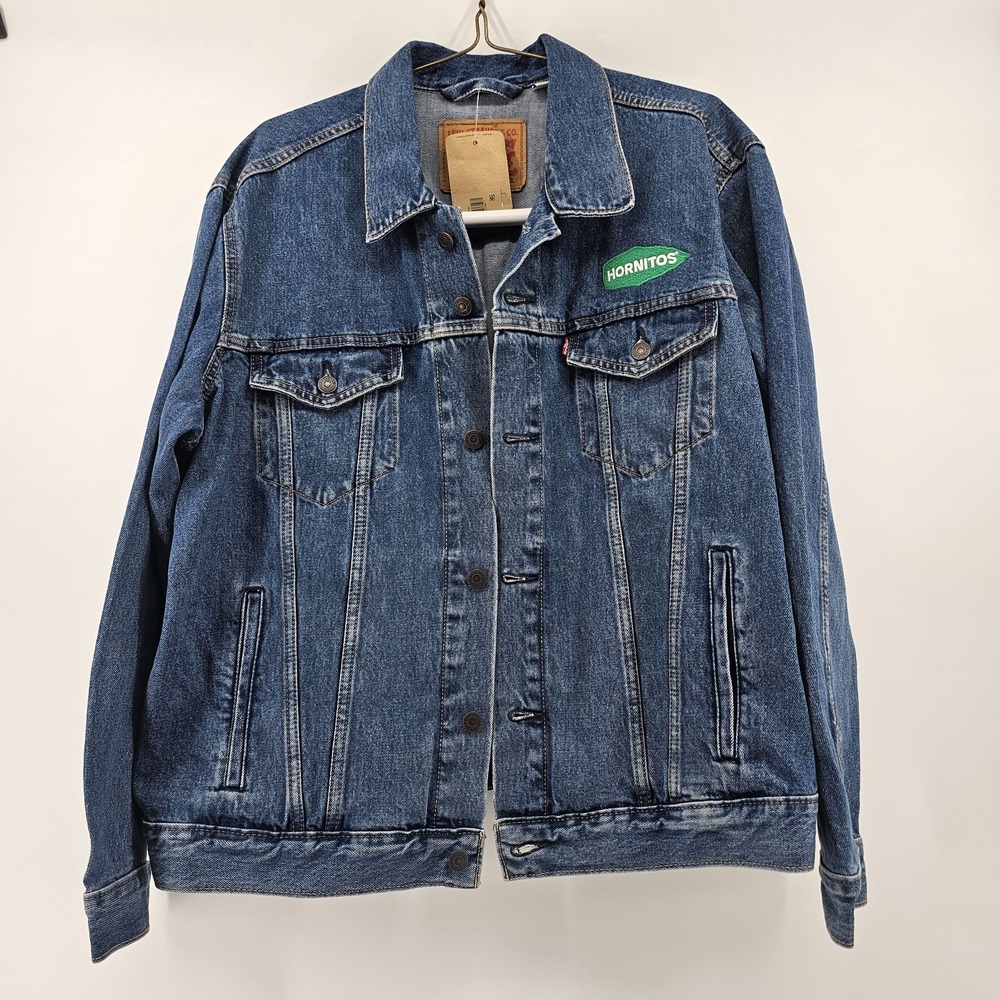NWT Levi's Hornitos Tequila Denim Trucker Jacket Mens XL Promotional Red Tab
